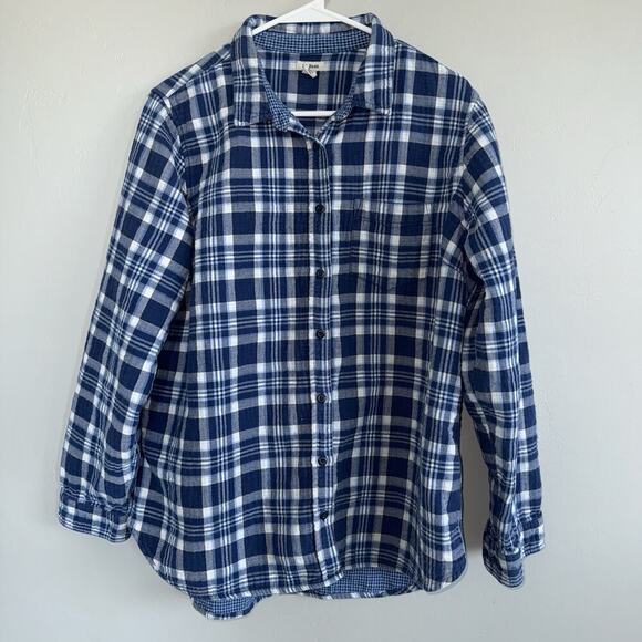 L.L. Bean Other - LL Bean Flannel Traditional Fit Button Down Shirt Mens XL Blue Plaid ID 503444